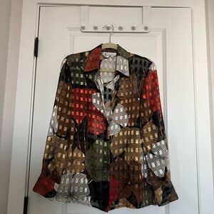 Colorful Geometric Button-Up Shirt